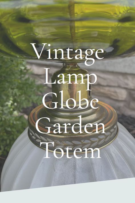 Upcycle Light Fixture Repurposed, Old Light Fixtures Repurpose Garden, Repurpose Light Globes, Teapot Garden Ideas, Diy Vintage Lamp, Repurposed Light Globes, Outside Lamp Post, Globe Upcycle, Upcycled Lampshade