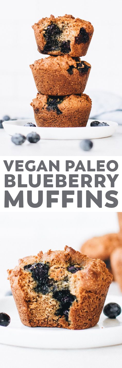 The yummiest vegan paleo blueberry muffins – made with coconut sugar or dates, almond flour, and lots of juicy purple berries. Easy healthy snacking! #vegan #paleo #glutenfree #healthy #recipe #muffin #snack #breakfast #veganrecipe #baking Gluten Free Dairy Free Muffins, Paleo Blueberry Muffins, Gf Treats, The Egg Diet, Vegan Blueberry Muffins, Paleo Muffins, Purple Berries, Vegan Breakfasts, Healthy Muffin Recipes