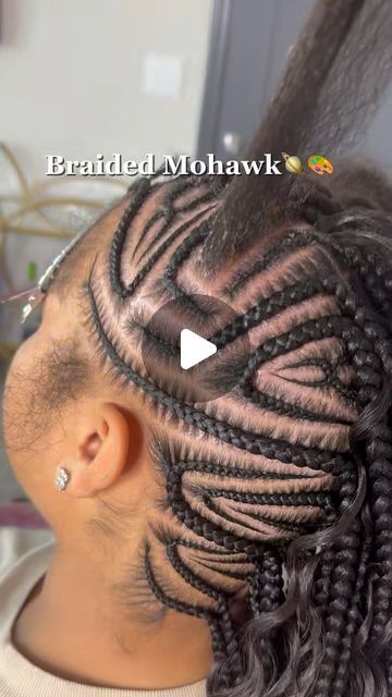 @dolledupbypradak on Instagram: "Fyaaaaa baby 🤭🥰 ########### • • • • • • • •  * #clthairstylists #clthair #cltbraids #704braider #704braids #charlottebraider #charlottebraids #charlottenc #straightbacks  #clttribalbraids #tribalbraids #heartknotless #knotlessbraids #cltknotlessbraids #704knotless  #cltbutterflylocs  #cltstitchbraids #cltbraiders #704stitchbraids #hairinspo #hairinspiration #braidinspo #braidinspiration #braiddesigns #stitchbraids #igmodels #explorepage #atlbraider #atlhairstylists #explorepage" Fish Bone Hairstyles Plaits, Mohawk Knotless Braids, Fish Bone Braid, Fishbone Braid, 4 Braids, Braid Inspiration, Mohawk Braid, Plaits Hairstyles, Stitch Braids