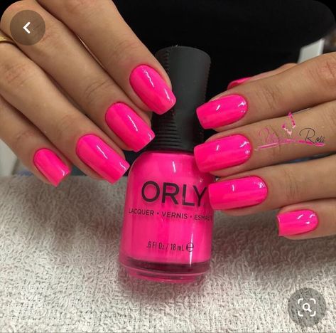 Neon Pink Nails, Makeup Nails Designs, Pink Gel Nails, Pink Gel, Awesome Nails, Her Nails, Pink Nail Polish, Beach Cruiser, Nails Pink