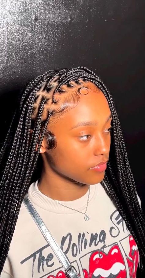 Individuals Braids For Black Women, Xs Knotless Braids, Small Knotless Braids, Quick Braids, Pretty Braids, Braided Hairstyles For Black Women Cornrows, Faux Locs Hairstyles, Box Braids Hairstyles For Black Women, Cute Braided Hairstyles