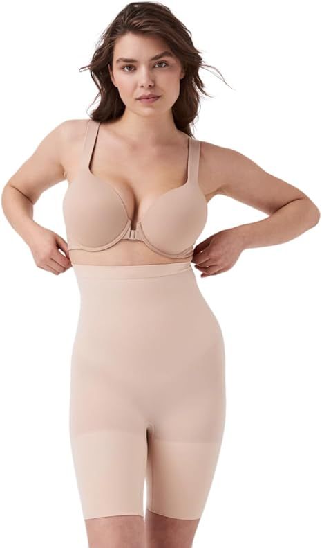 SPANX Seamless Higher Power Short - Lightweight, All-Day Comfort - Core Control Shapewear - High-Waisted Underwear at Amazon Women’s Clothing store Casual Activewear, Suits Clothing, Shirts For Leggings, Pyjama Bottoms, Women's Shapewear, Tee Outfit, Mens Activewear, Higher Power, Playsuit Jumpsuit