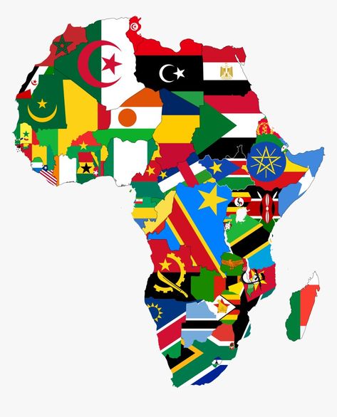 All Country Flags, Africa Day, Map Of Africa, Africa Flag, Countries And Flags, Afrique Art, Africa Destinations, Africa Art, Africa Map