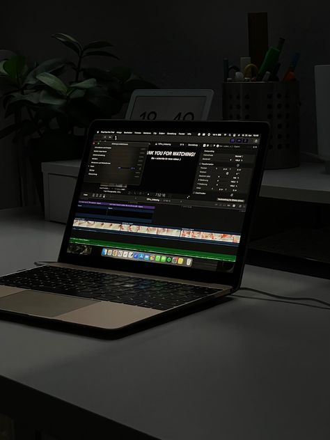 aesthetic macbook, gold macbook, final cut pro editing software, youtube video editing Computer Pictures Aesthetic, Pc Instagram, Edit Camera, Macbook Aesthetic, Youtube Analytics, Montage Video, Iphone Gadgets, Youtube Editing, Vision Board Images