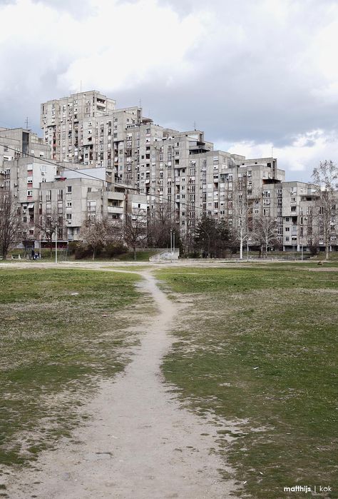 Novi Beograd, Belgrade, Serbia | Photo by Matthijs Kok Belgrade Serbia Aesthetic, Brutalist Photography, Berlin Architecture, Russian Brutalist Architecture, New Belgrade, Brutalist Nature, Brutalist University, Brutalist House, Soviet Brutalist Architecture