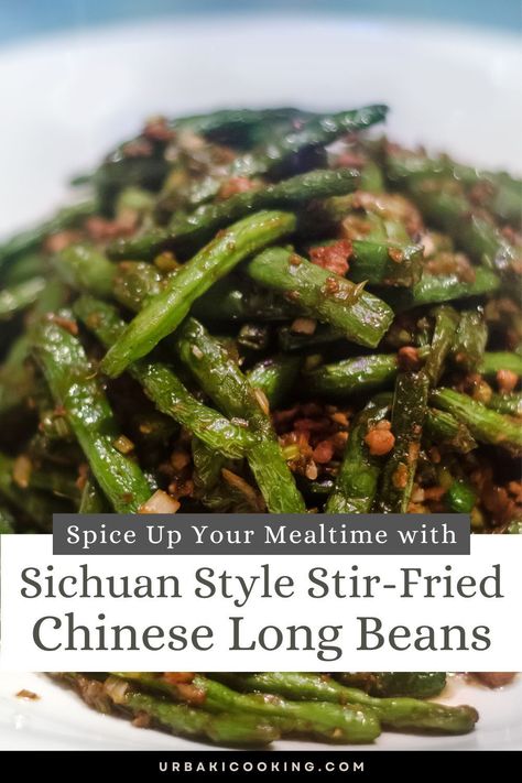 Delve into the culinary wonders of Sichuan Style Stir-Fried Chinese Long Beans, a vibrant fusion of flavors that will elevate your dining experience to new heights. These slender green treasures, also known as Chinese long beans or mung beans, are a culinary staple across Southeast Asia, revered for their crisp texture and robust taste. Bursting with flavor, these beans add a delightful crunch to stir-fries, curries, and omelettes, infusing each dish with an irresistible depth of flavor. Whether Green Beans Chinese Style, Long Beans Recipe Chinese, Chinese Long Beans Recipe, Yard Long Beans Recipe, Long Beans Recipe, Stir Fry Beans, Chinese Long Beans, Stir Fry Green Beans, Long Beans