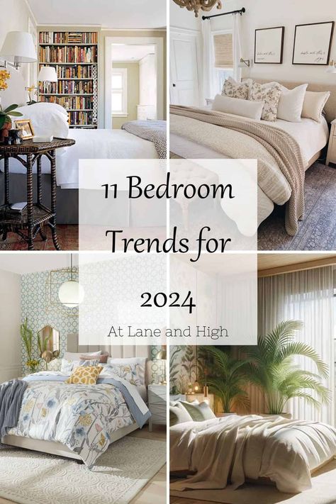 I am all about a cozy bedroom where you want to snuggle in and get a really good nights sleep, or a fabulous nap! I want to explore what is hot and new in bedroom trends for 2024 to give you that updated look and cozy feel. Trending Bedroom Decor, Simple Bedroom Wall Design, Simple Main Bedroom Ideas, Bedrooms 2024 Trends, Bedroom Decor Ideas 2024, How To Decorate Master Bedrooms, Bedroom Inspirations 2024, Bedscape Ideas, How To Decorate A Large Bedroom