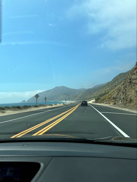 Pch Drive Aesthetic, Pch Highway, Malibu Aesthetic, Highway Aesthetic, Aesthetic Driving, Driving Aesthetic, Pacific Coast Highway Road Trip, Cali Trip, Road Painting