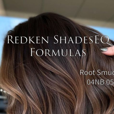 Balayage, Redken Golden Brown Formula, Shades Eq Rich Brown Formula, Neutral Dimensional Brunette, Carmel Highlight Formula Redken, Redken Shades Eq Formulas Rich Brown, Redken Brown Hair Color Shades, Brunette Hair Formulas, Shades Eq Chocolate Brown Formula