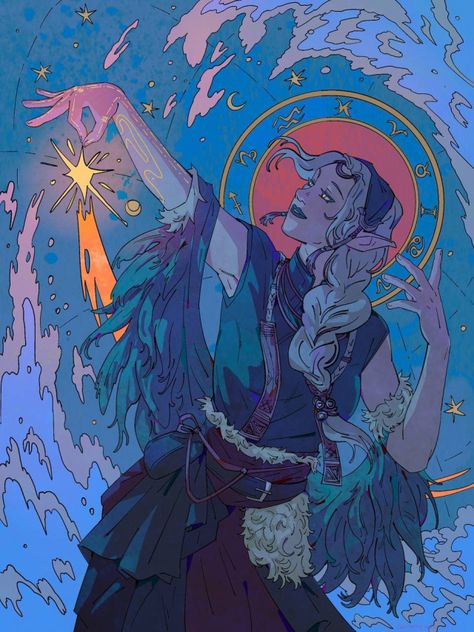 Stars Druid, Dnd Druid, Scene Art, Concept Art Character, Art Prompts, Cute Couple Art, Fantasy Inspiration, The Circle, Art Journal Inspiration