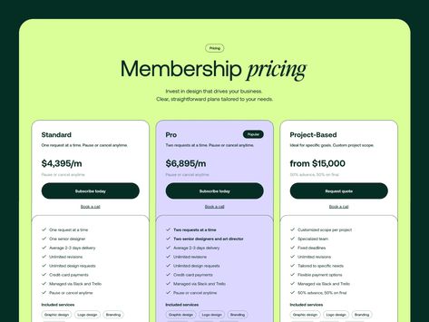 Wegrow - design subscription - Awwwards Honorable Mention Membership Page Design, Subscription Card Design, Join Waitlist Landing Page, Subscription Website Design, Pricing Web Design, Price Package Design, Membership Website Design, Pricing Page Design, Membership Card Design