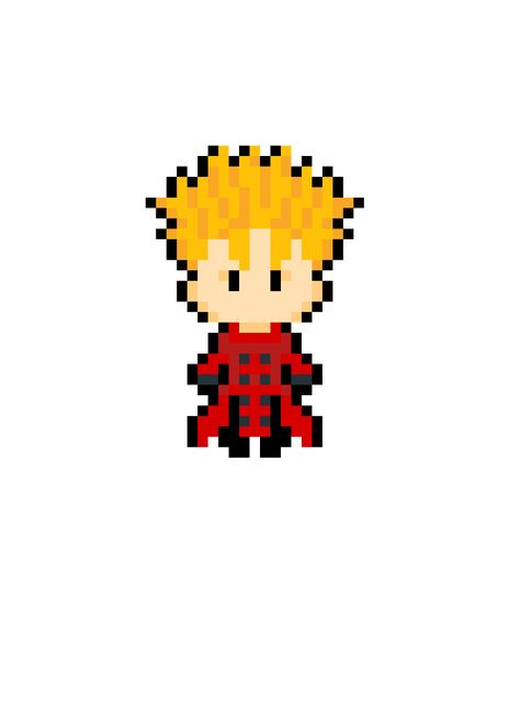 Trigun Vash The Stampede, Trigun Vash, Vash The Stampede, Bead Templates, Drawing Application, Pixel Drawing, Geek Crafts, Perler Bead Templates, Hama Bead