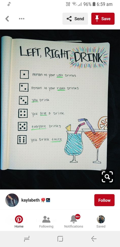 Party game. Left, right, drink .. using only one dice Drinking Games, Ideas Party, Party Drinks, Party Game, House Party, Party Games, Bullet Journal, Drinks, 10 Things