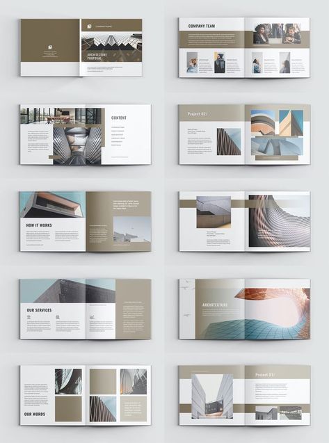 Square Architecture Brochure Template InDesign. 20 Pages. Architectural Brochure Design Layout, Square Booklet Design Layout, Brochure Square Design, Booklet Architecture Layout, Square Page Layout Design, Indesign Templates Architecture, Contemporary Brochure Design, Indesign Layout Architecture, Square Booklet Layout