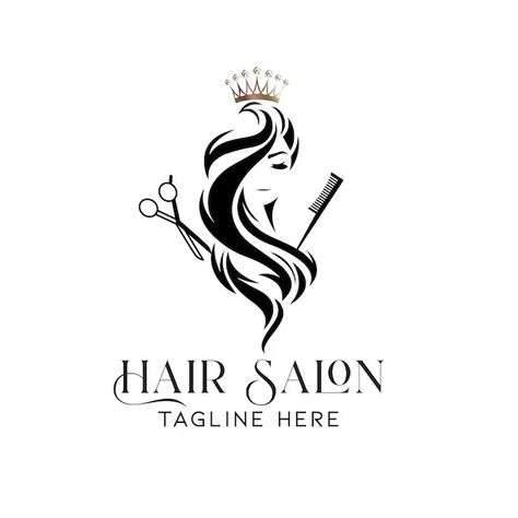 Artistmeem | Freepik Beauty Saloon Logo, Hair Salon Logo Design, Hair Salon Logo, Lady Logo, Hair Salon Logos, Salon Logo Design, Dog Logo, Beauty Logo, About Hair