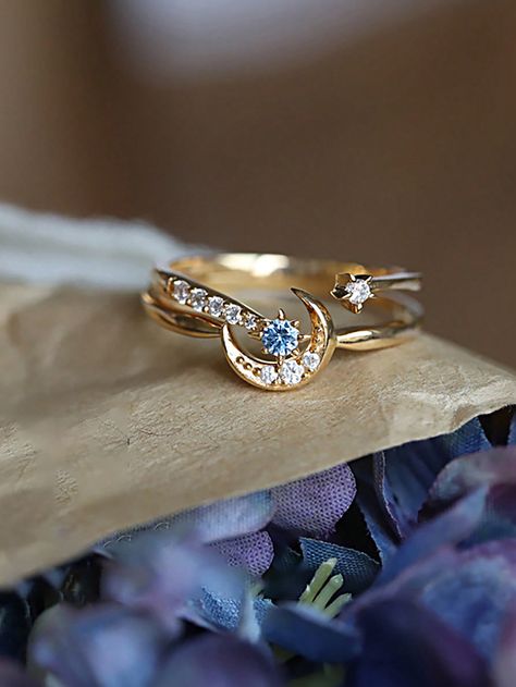 Gold  Collar  925 Sterling Silver   Embellished   Fine Jewelry Christian Engagement Rings, Lesbian Engagement Ring, Fantasy Wedding Rings, Disney Princess Engagement Rings, Space Rings, Fantasy Ring, Matching Wedding Rings, Promise Rings For Couples, Couples Ring Set