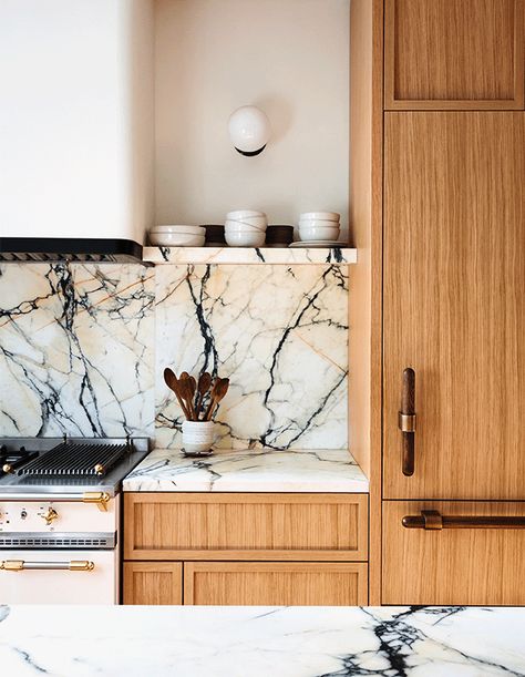 Bring Your Kitchen To Life With The Newest Trends And Products - House & Home Pantry Tile Backsplash, Warm Contemporary Kitchen, Brownstone Renovation, Kitchen Hardware Trends, Soho Apartment, West Village Apartment, Home Studios, Modern Playroom, Brooklyn Brownstone