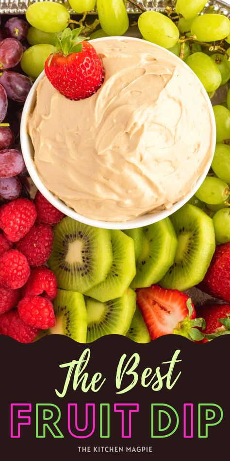 Fruit Dip Easy Fruit Dip, Cream Cheese Fruit Dip, Fruit Dips, Dips Recipes, Holiday Fruit, Dressing For Fruit Salad, Delicious Dips Recipes, Spiced Fruit, Fruit Kabobs