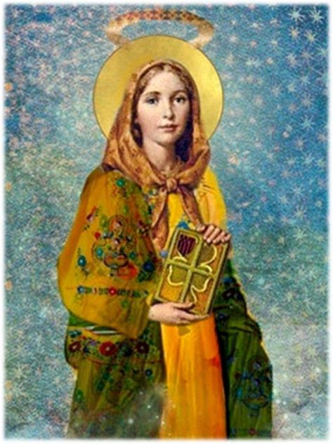 Saint Dymphna of 7th century Ireland, patron saint of the abused and mentally ill Saint Dymphna, St Dymphna, Saints And Sinners, All Saints Day, The Saints, Religious Images, Catholic Art, A Prayer, Orthodox Icons