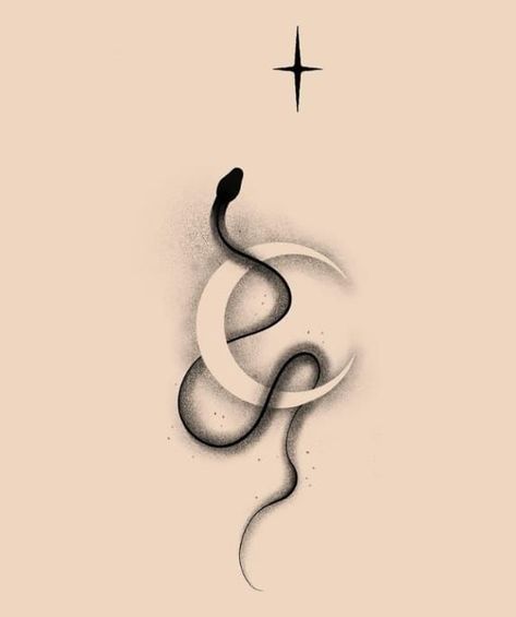 Elegant Snake Tattoo, Snake Tatoos Aesthetic, Minimal Snake Tattoo Design, Two Snakes Intertwined Tattoo, Abstract Snake Tattoo, Lower Spine Tattoos For Women, Medusa Tattoo Minimal, Snake Eating Itself Tattoo, Simple Snake Tattoo