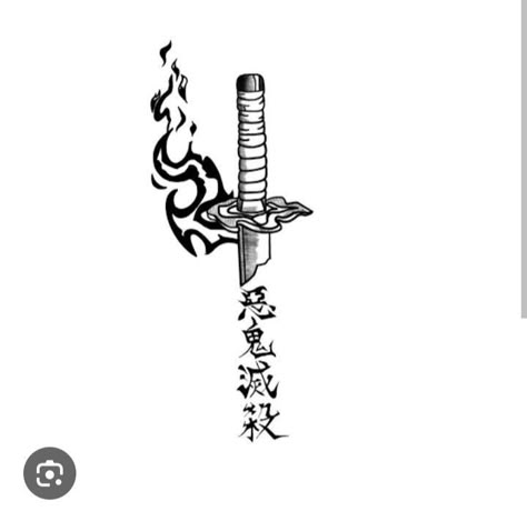 Anime Swords Ideas Tattoo, Rengoku Tattoo Design, Chinese Tattoo Men, Leo Tattoo For Men, Rengoku Tattoo Ideas, Set Your Heart Ablaze Tattoo, Vinland Saga Tattoo, Japanese Tattoo Words, Wing Tattoo Men