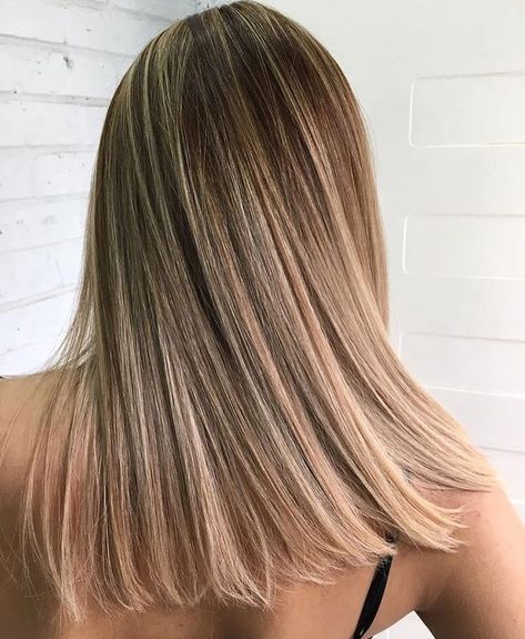 #straighthair #long #bluntcut #blonde Balayage Straight, Balayage Straight Hair, Balayage Blonde, Short Brown Hair, Brown Hair With Blonde Highlights, Brown Hair Balayage, Short Straight Hair, Brown Blonde Hair, Brown Hair With Highlights