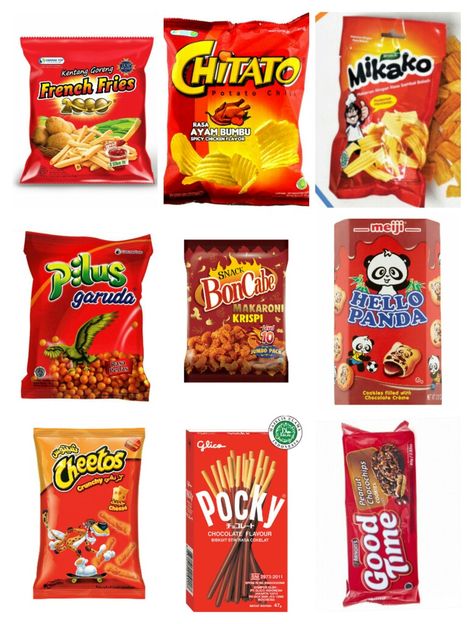 Chiki Chiki Snack, Stiker Snack, Bingkisan Snack, Squishy Food, Yummy Noodles, Japan Snacks, Paper Squishy, Unique Snacks, Bubble Gum Flavor