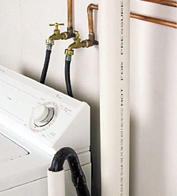 Setting Up a Laundry Room | Better Homes & Gardens Laundry Room Plumbing, Pex Plumbing Diy, Washing Machine Installation, Laundry Room Pedestal, Washer And Dryer Pedestal, Laundry Makeover, Laundry Room Hacks, Toilet And Bathroom Design, Sink Plumbing