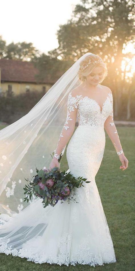 Essense Of Australia Wedding Dresses For Fall 2018 | Wedding Dresses Guide Wedding Dresses For Fall, Dresses For Fall, Outdoor Wedding Dress, Wedding Dress Guide, Essense Of Australia, Australia Wedding, Lace Mermaid, Bohemian Wedding Dresses, Princess Wedding Dresses