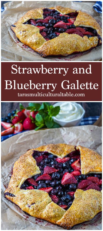 Strawberry and Blueberry Galette shaped like a star. Strawberry Galette, Blueberry Galette, Homemade Pie Recipes, Quick Cookies Recipes, Strawberries And Blueberries, Soft Baked Cookies, Holiday Dessert Recipes, Summer Grilling Recipes, Mexican Dessert