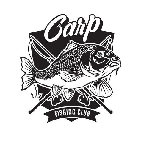 Carp fishing logo, perfect for fish supplier company and brand product logo and t shirt design Fish Design Logo, Feather Icon, Pike Fish, Fishing Logo, Fish Silhouette, Adventure Logo, Illusion Drawings, Product Logo, Scroll Saw Patterns Free