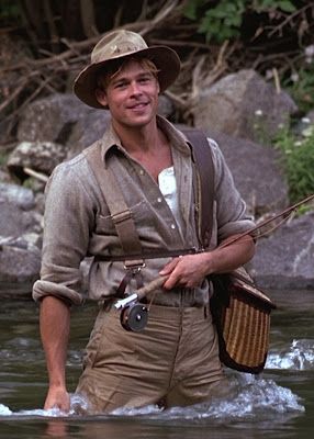 Ahhhh...A River Runs Through It. Of Mice And Men Aesthetic, Farmer Aesthetic Man, Fishing Clothes Men, Fisherman Aesthetic, Fisherman Outfit, Fishing Aesthetic, Vintage Fly Fishing, A River Runs Through It, Brad Pitt Photos