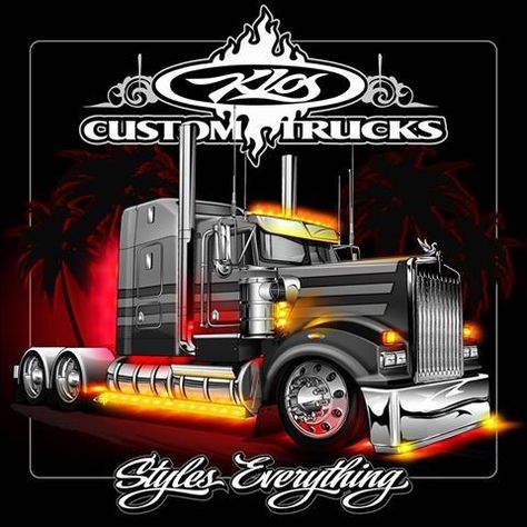 Peterbilt Trucks Drawing, Old Man Quotes, Truck Drawing, Truck Tattoo, Model Truck Kits, Kenworth W900, Automotive Illustration, Cool Car Drawings, Truck Signs