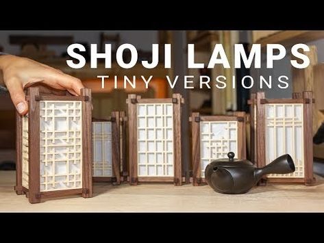 Shoji Lamp, Japanese Woodworking Projects, Woodworking Beginner, Japanese Lamp, Asian Lamps, Wood Lighting, Japanese Lamps, Advanced Woodworking Plans, Japanese Things