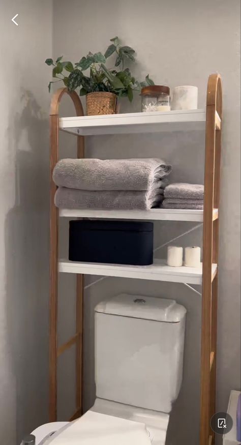 Storage Around Toilet, Bathroom Shelves Above Toilet, Shelf Over Toilet, Restroom Architecture, Above Toilet, Shelves Above Toilet, Shelves Over Toilet, Bathroom Shelf Organization, Organizer Shelf