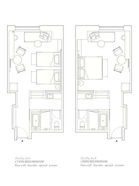 Hotel Guest Room Plan, Hotel Room Floor Plan, Hotel Room Layout, Hotel Suite Floor Plan, Hotel Room Interior Design, Boutique Hotel Lobby, Hotel Room Plan, Hotel Room Design Plan, Hyatt Centric