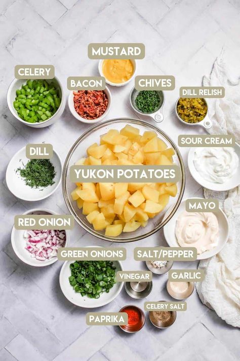 Potato Pickle Salad, No Egg Potato Salad Recipe, Potato Salad No Egg Recipe, Potatoe Salad No Eggs, No Egg Potato Salad, Eggless Potato Salad, Potato Salad Recipe No Egg, Potato Salad Without Egg, Potato Salad Recipes With Egg