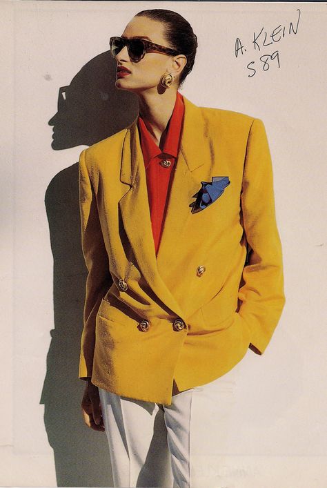 Louis Dell'Olio for Anne Klein, Spring 1989 Style Année 80, Look 80s, Designer Sportswear, 80s And 90s Fashion, Power Dressing, 1980s Fashion, Moda Vintage, Music Fashion, 80s Fashion