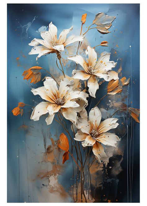 Jasmine Flower Painting, Art Moderne Interior Design, Art Moderne Interior, Flower Digital Painting, Interior Design Art Deco, Art Deco Style Interior, Flower Clip Art, Flower Painting Canvas, Soyut Sanat Tabloları