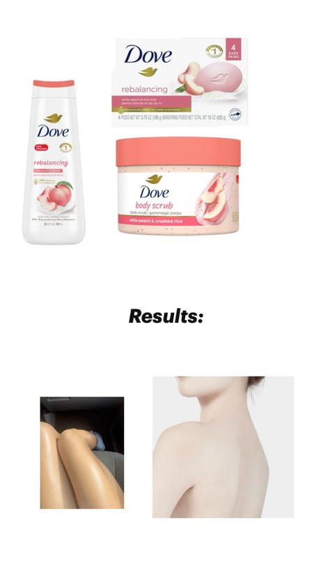 this helped sm, dove peach wash or pomegranate is so good #bodycare#skincare#selfcare#drugstore#wonyoungism Pale Skin Products, Dove Skincare, Peach Body Wash, Dove Body Wash, Skincare Selfcare, The Glow Up, Pale Skin, Body Scrub, Glow Up?