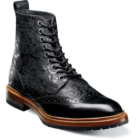 Clearance Shoes | Black Wingtip Boot | Stacy Adams M2 Wingtip Boots Outfit Men, Christian Louboutin Shoes Mens, Louboutin Shoes Mens, Mens Wingtip Shoes, Stacy Adams Shoes, Boots Outfit Men, Wingtip Boots, Mens Dress Boots, Mens Boots Casual