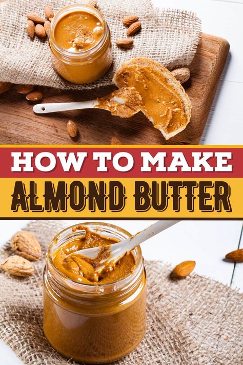 The ultimate life hack? Knowing how to make almond butter at home! With this easy, 5-ingredient recipe, you can make high-quality almond butter in no time! How To Make Almond Butter, Make Almond Butter, Almond Butter Recipe, Butter At Home, Homemade Almond Butter, Almond Butter Recipes, Speed Foods, Homemade Nutella, 5 Ingredient Recipes