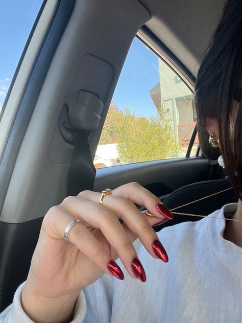 red chrome
red nails
chrome nails
acrylic nails
mail inspo Black Nails Red Chrome, Red Chrome Nails Coffin, Red Chrome Nails French Tip, Chrome Red Nails Christmas, Chrome Red French Tip Nails, Red Crome Nails Acrylic, Deep Red Chrome Nails, Red Chrome French Tip Nails, Red Chrome Christmas Nails