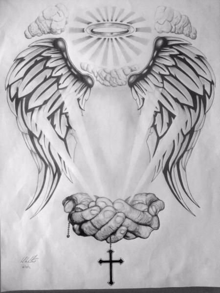 Tattoo Ideas For Kids Names, Tattoo Ideas For Kids, Tato Flash, Rip Tattoo, Heaven Tattoos, Remembrance Tattoos, Angel Tattoo Designs, Religious Tattoos, Chest Piece Tattoos