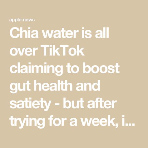 Chia water is all over TikTok claiming to boost gut health and satiety - but after trying for a week, it's not for me — Marie Claire UK Chia Water Recipes Mornings, Chia Coffee Recipe, Chia Water Recipes, Chia Water Benefits, Chia Water, Chia Seeds Water Benefits, How To Take Chia Seeds With Water, Chia Seed Water Benefits, Benefits Of Eating Chia Seeds