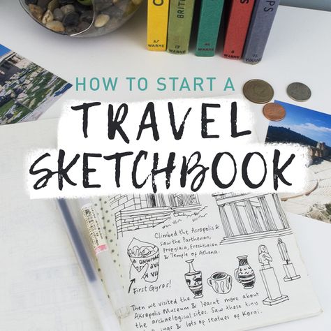 Sketchbook Travel Journal, Art Travel Journal, Travel Sketchbook Journal, Travel Sketchbook Ideas, Urban Sketching Beginner, Sketching Prompts, Sketchbook Development, Voyage Sketchbook, Travel Sketching