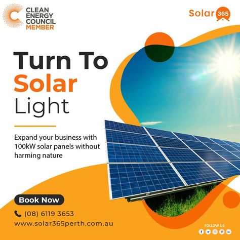 Wish to contribute to nature and lessen your carbon emission? Contact Solar 365 and install a 100kW solar panel system. ☎️(08) 6119 3653 🌐https://www.solar365perth.com.au #solar365 #commercialsolar #solarpanels #commercialsolarsystem #solarenergy #solarpower #renewableenergy #cleanenergy #gosolar #gogreen #greenenergy #solarinstallation #solarpowered #solarpanel #solarenergysystem #solarsystem #rooftopsolar #solarindustry #sustainableenergy #solarpv #industrialsolar Solar System Creative Ads, Solar Panel Flyer, Solar Flyer Design, Solar Advertisement, Solar Ads, Inverter Installation, Solar Website, Solar Energy Design, Solar Panels Design