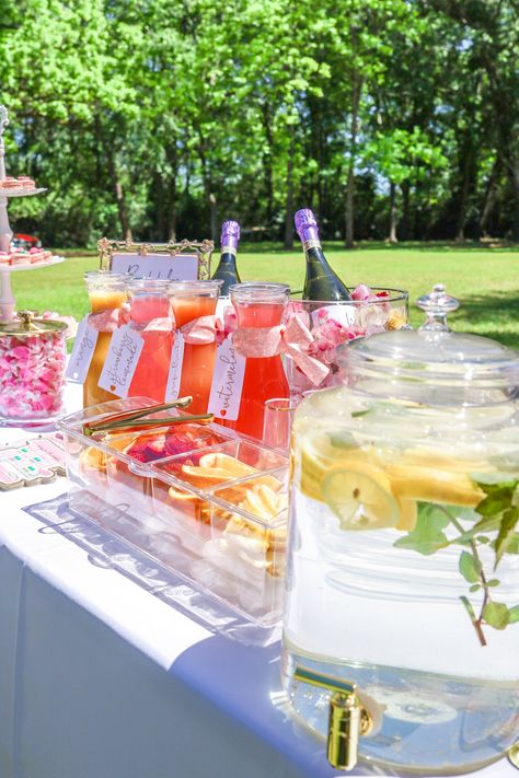 Graduation Tea Recap — Lauren Norris Memorial Day Party Ideas, Slim Fridge, Graduation Party Drinks, Lauren Norris, Graduation Tea, Grad Party Food, Pink Graduation Party, Grad Party Theme, Graduation Brunch