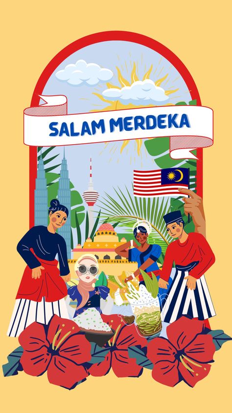 Idea Poster Kemerdekaan Malaysia, Poster Merdeka 2024, Visit Malaysia Poster Design, Malaysia National Day Poster, Malaysia Day Poster Design, Poster Visit Malaysia, Merdeka Poster Drawing, Merdeka Decoration Idea, Merdeka Sale Design