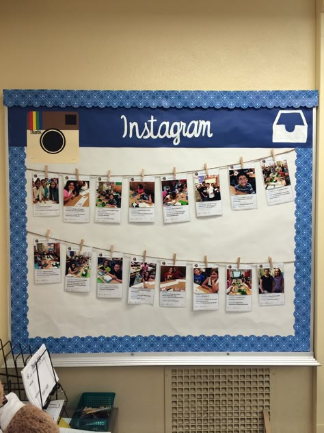 Instagram Bulletin Board, Classroom Template, Reading Corners, Class Displays, Decor Classroom, Classroom Board, School Displays, About Instagram, Diy Classroom